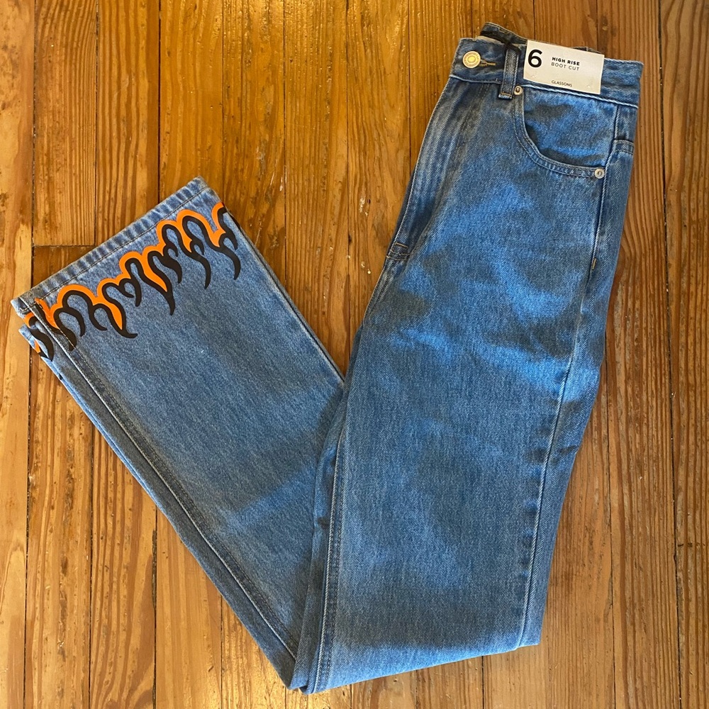 GLASSONS Flame High Rise Boot Cut Jeans